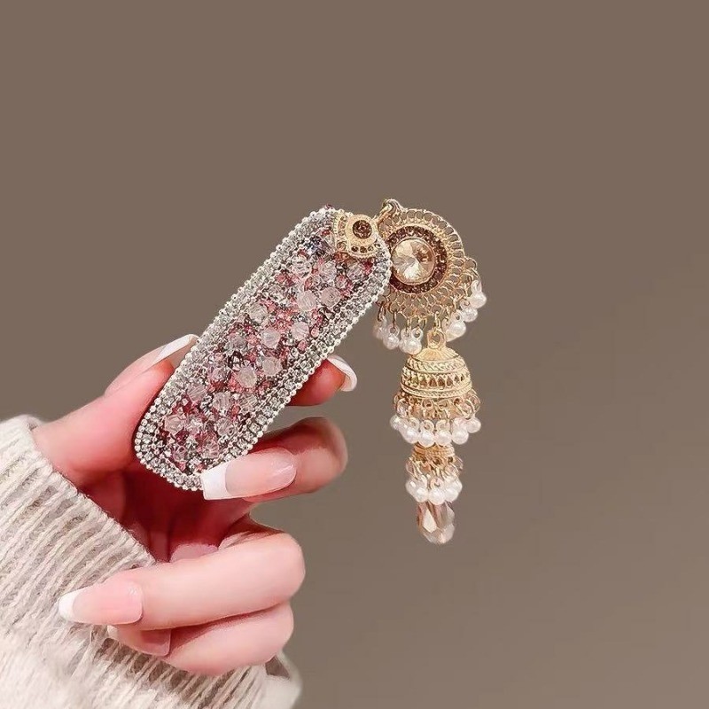 Mauropoli [Sẵn Sàng] Kẹp Tóc Tua Rua Chuông Phong Cách Dân Tộc Nữ Retro Mới Phong Cách Trung Hoa Độc Đáo Thời Trang Tóc Gãy bb Kẹp Bên Cao Cấp Kẹp