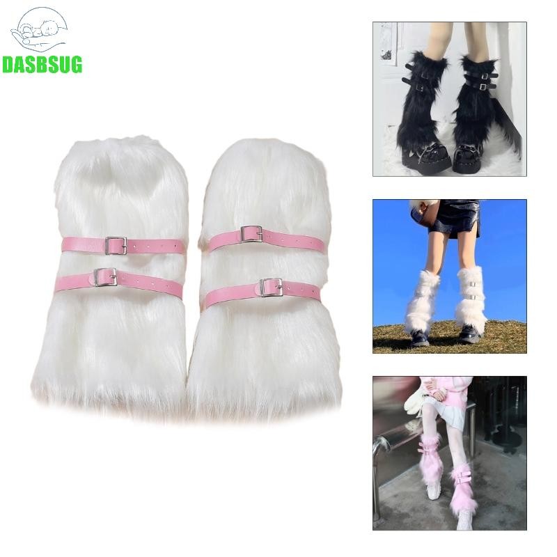 Dasbsug Lông Thú Giả Lông Thú Giữ Ấm Chân Lông Giày Cao Gót Boot Còng Bao Carnivals Boot Cover