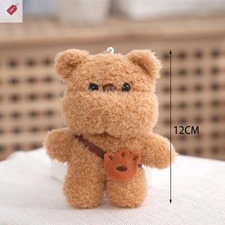 ALIK 1 Bé Gái Quà Tặng Sinh Nhật Sang Trọng Gấu Nhỏ Ba Lô Mặt Dây Chuyền Gấu Dễ Thương Hoạt Hình Động Vật Nhồi Bông Búp Bê Móc Khóa VN