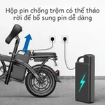 Xe đạp điện trợ lực gấp, dễ dàng để vào cốp xe ô tô, động cơ 400W, pin Lithium, bảo hành 18 tháng, xe thay thế — ảnh 3