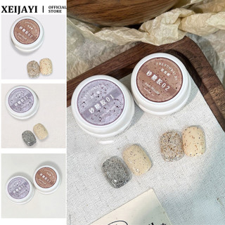 XEIJAYI 2 chai/1 bộ gel móng tay chất liệu đường granule, keo nghệ thuật móng tay hình trứng, kim cương vỡ, cho tiệm làm móng