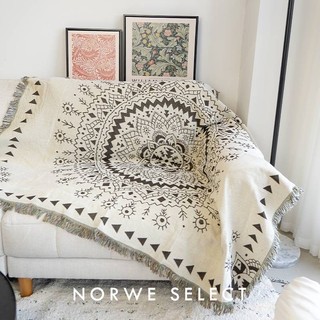 Mỹ Sofa Khăn ins Sofa Bao Vải Đơn Đôi Đa Năng Chống Bụi Bao Dày Sợi Cotton Chăn Ngoài Trời Phong Cách Dân Tộc