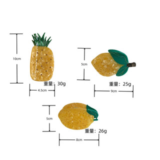 Kovoi / Phong Cách Mới Kẹp Trái Cây Niche Acetate Dâu sầu riêng Kẹp Tóc Cá Mập Kẹp Trang Sức Nữ Phụ Kiện Tóc