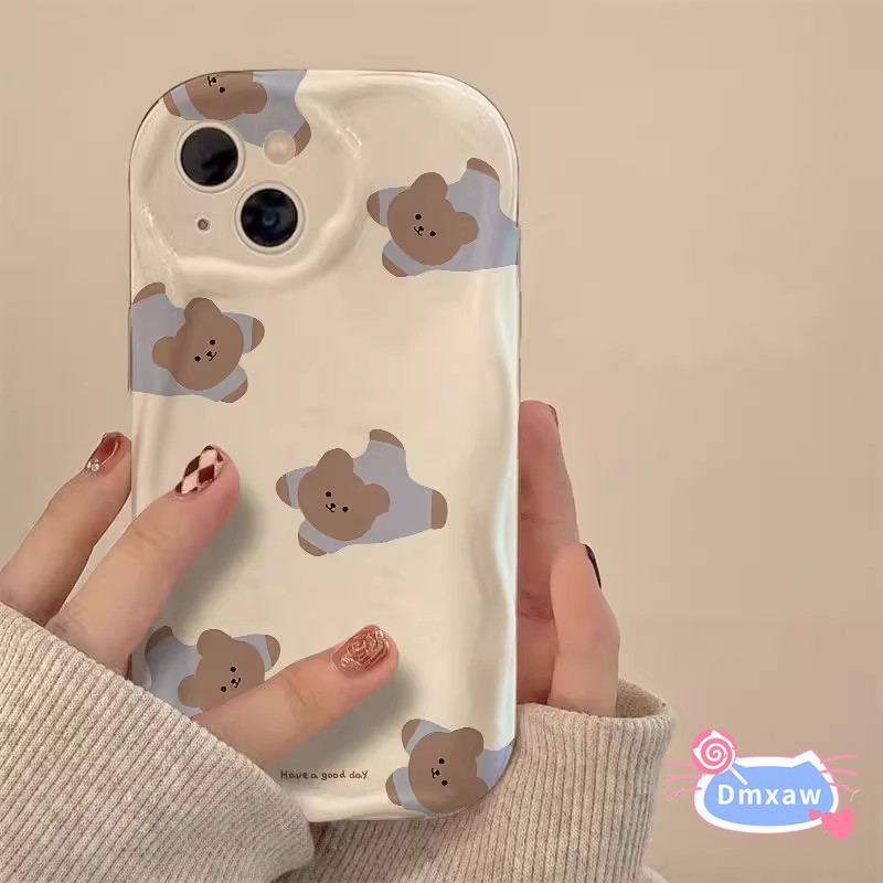 Ốp Điện Thoại Gấu Nằm Cho Realme GT6 GT 6T GT3 GT2 GT Neo 6 5 240W 3T 2T 2 Note 60 50 Q5 Q5i Q3 Q3i Q3T Q3S Pro Q2 Q X7 X 5G 4G Vỏ Silicon TPU Ống Kính Máy Ảnh Vỏ bảo vệ
