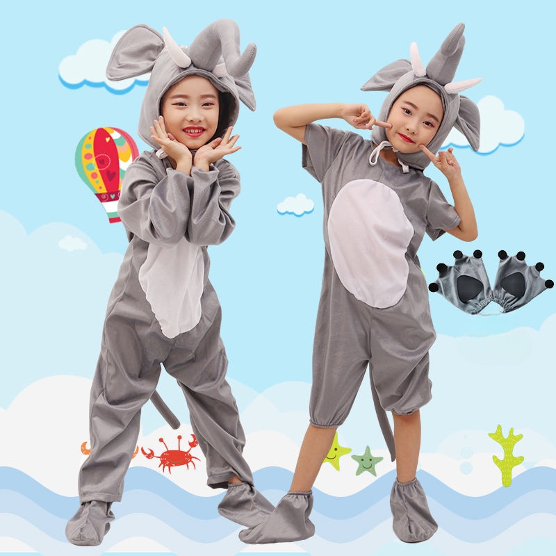 💕Chỗ💕 Quần Áo Trẻ Em Động Vật Múa Trang Phục Quần Áo Cho Bé Gái 3 Đến 14 Tuổi Voi Trang Phục Mới Lạ Halloween Giáng Sinh