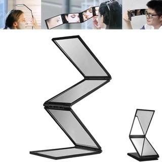 [Vận chuyển nhanh] Gương gấp ba THEHOMECO, Gương gấp nhiều góc cầm tay cầm tay, Góc nhìn 360 độ Gương 4 chiều có thể gập lại để tự cắt tóc