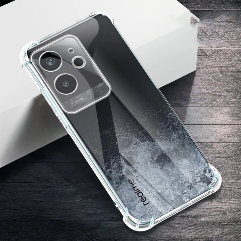 Ốp Điện Thoại Trong Suốt Mềm Sang Trọng Cho Realme GT6 GT 6 5G Trung Quốc Global Capa Túi Khí Chống Sốc Bảo Vệ Ống Kính Mặt Sau Silicon