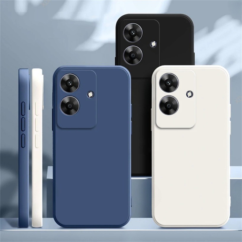 Ốp Điện Thoại Realme Note 60 60X Note60 X Nguyên Bản Silicon Lỏng Vuông Bảo Vệ Ống Kính Cổ Điển Cạnh Thẳng Ốp Lưng