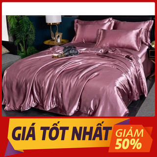🧧FLASH SAE🧧Combo 5 Món Chăn Ga Gối Phi Lụa Hàng Loại 1 Cao Cấp Mềm Mại, Thoáng Mát _ Chăn Ga Sỉ HCM