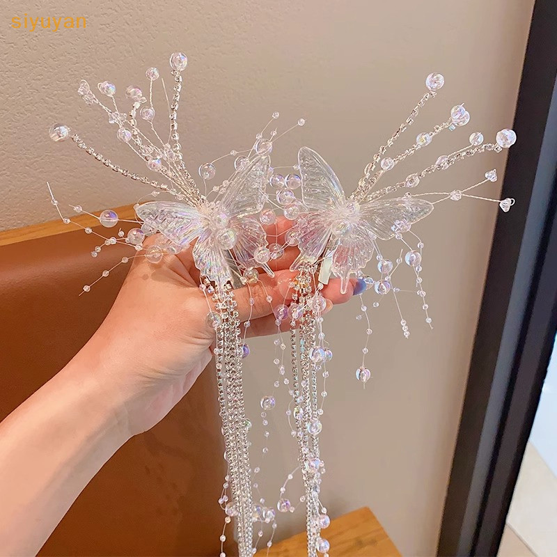 Siyuyan 1 Hàn Quốc Đơn Giản Trang Sức Phụ Kiện Hạt sel Kẹp Tóc Cho Nữ Bé Gái Màu Bạc Kẹp Tóc Bên VN