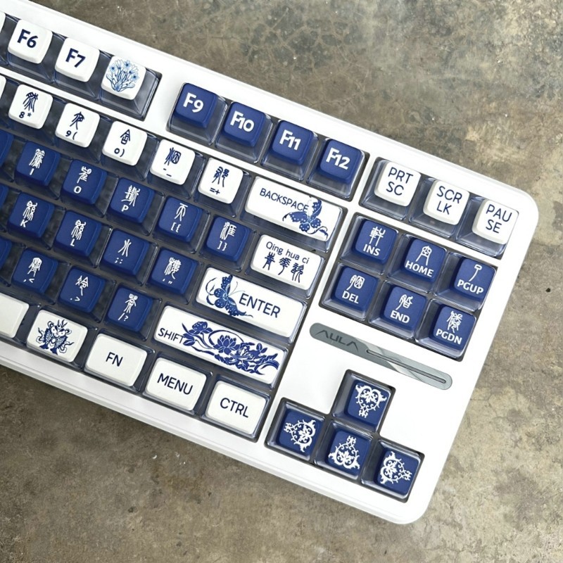 Camp 116Key Sứ Xanh Trắng ASA Profile Keycap PBT DyeSublimation Keycap
