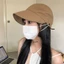 Mũ chống nắng BAMBOOB, Mũ đi biển vành rộng có thể gập lại, Dây rút có thể điều chỉnh đuôi ngựa mùa hè Tấm che khô nhanh nam nữ