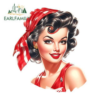 EARLFAMILY 13cm Marilyn Monroe Dán Xe Hơi Hấp Dẫn Sáng Tạo Tắc Xước Chai Nước Tủ Lạnh DIY Decal Nghệ Thuật Đường Phố Dấu Hiệu