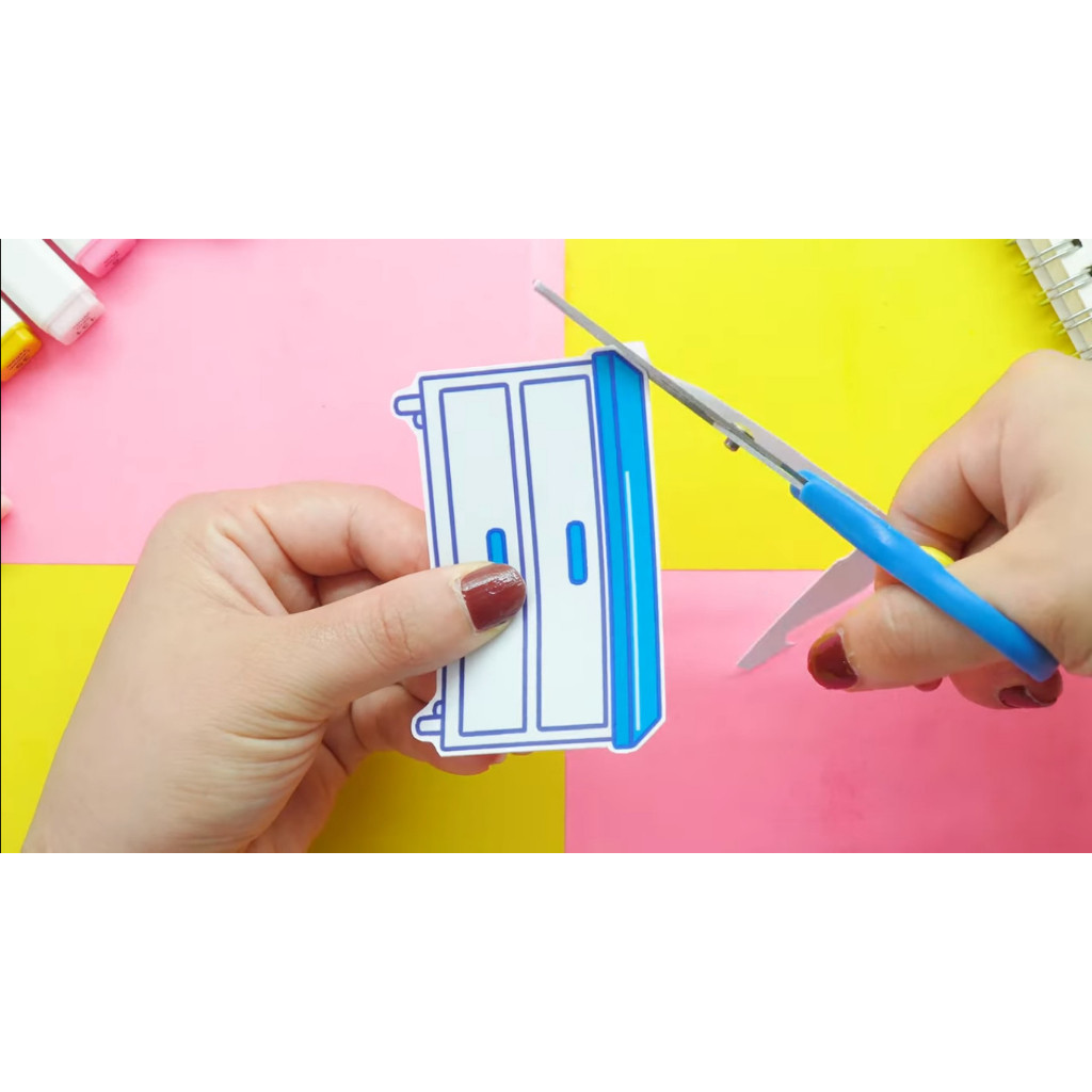 ĐỒ CHƠI NGÔI NHÀ BÚP BÊ GIẤY CẮT THỦ CÔNG DIY - Ngôi nhà của bé  Doraemon House In Quiet