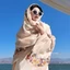 YRBWD Mùa Hè Hijab, Vải Lanh Cotton Khăn Đi Biển Nữ, Thời Trang Siêu Mỏng Thêu Hoa Chống Nắng Khăn Choàng Và Quấn