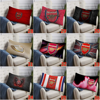 Câu lạc bộ bóng đá Arsenal Logo hình chữ nhật Vỏ gối in bên cạnh Đệm Polyester Trang trí ghế Sofa tại nhà (Không có lõi)