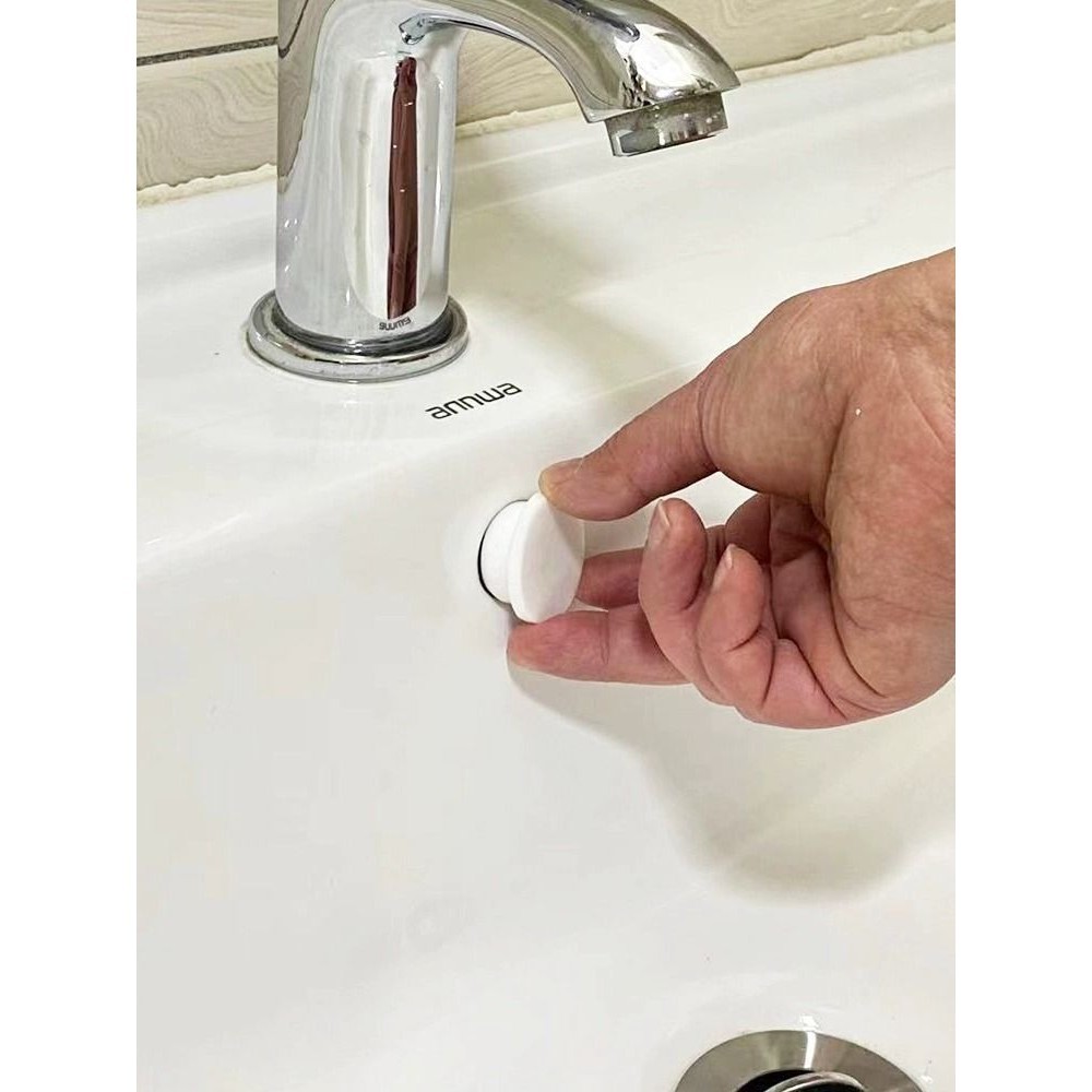 Chậu Rửa Đa Năng Tràn Cắm Niêm Phong Bao Cắm Chống Rò Rỉ Bồn Rửa Nhà Vệ Sinh Lỗ tràn Cắm Báo Chí Trắng Con Dấu Cắm