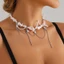 Vòng cổ chocker nữ với viên đá đính hạt đẹp và mặt dây chuyền hình ngôi sao
