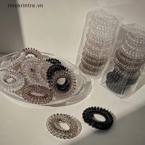 Thi 9 Cái / bộ Dây Buộc Tóc Nhiều Màu Sắc Co Giãn Nhựa Tóc Dây Cao Su Dây Điện Thoại Scrunchies Phụ Kiện Tóc Mũ Đội Đầu VN