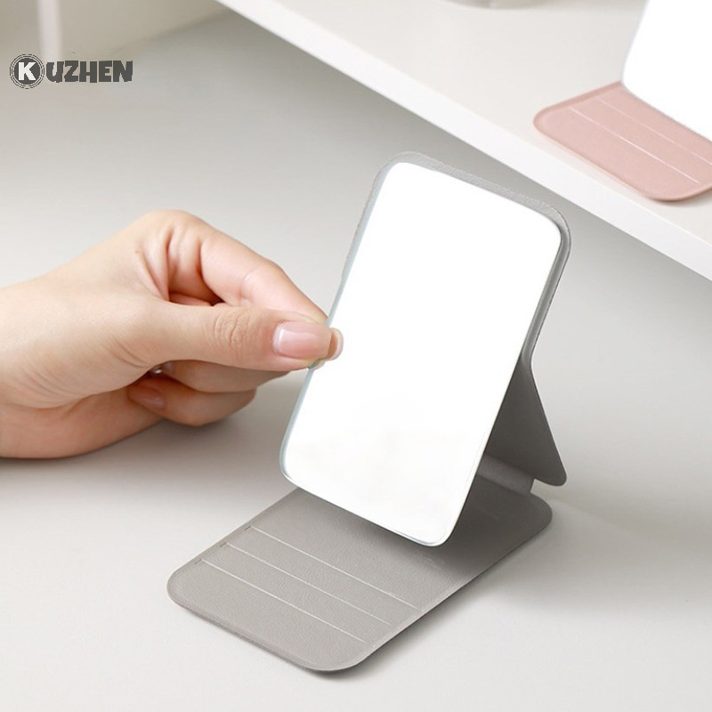 Kuzhen Cầm Tay Để Bàn Đứng Gương Độ Nét Cao Gấp Gương Trang Điểm Trọng Lượng Nhẹ Dễ Dàng Mang Theo Gương Vanity Dụng Cụ Mỹ Phẩm HOT