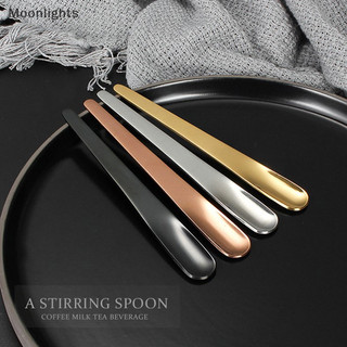 Moonlights 1 Thìa Cà Phê Bằng Thép Không Gỉ Thìa Phẳng Cho Món Tráng Miệng Cà Phê Muỗng Trộn EN