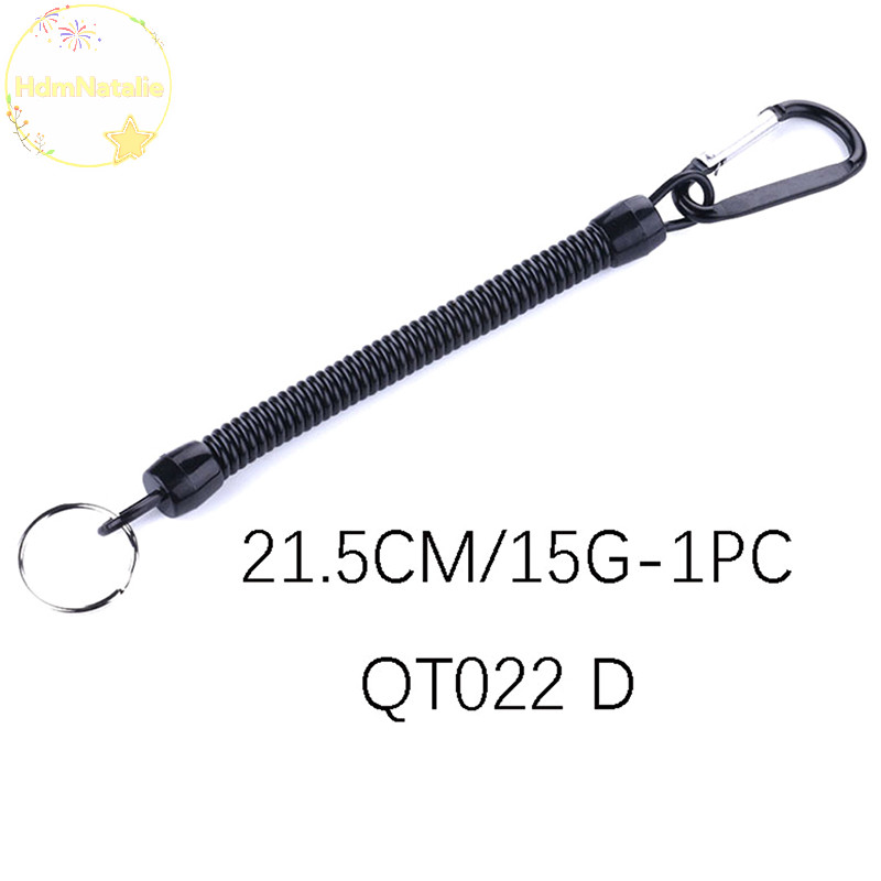 Hdmnatalie 1PC Có Thể Thu Vào Lò Xo Dây Đàn Hồi An Ninh Gear Dụng Cụ Đi Bộ Đường Dài Cắm Trại Chống Mất Móc Khóa Điện Thoại Dây Câu Cá Ngoài Trời VN
