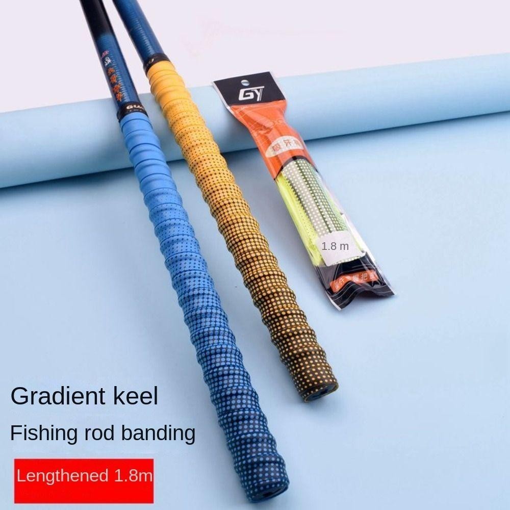 Băng dính cho cần câu và vợt tennis, 180cm, chống mài mòn, đàn hồi tốt, chống trượt, màu sắc bền bỉ