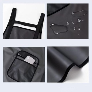 Tạp dề nhà bếp JOYFULLIFE, Tạp dề làm việc bằng nhựa PVC chống thấm nước, Tạp dề làm sạch chống bụi bẩn màu đen trong suốt