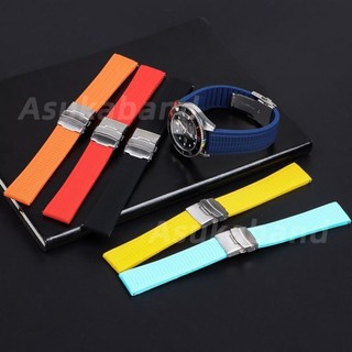 20mm 22mm 24mm Dây đeo đồng hồ silicon Dây đeo đồng hồ cao su cho SEIKO 5 Cá ngừ Samurai Diver Cao su chống nước Dây đeo đồng hồ lặn thể thao nam nữ Vòng đeo tay