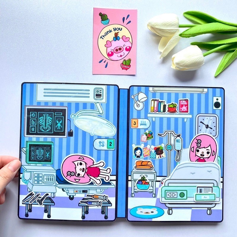 Chuyên Dụng Cho Bệnh yên tĩnh đồ chơi giấy đồ chơi giấy kuromi đồ dễ thương cho bé gái đồ chơi hình dán cho bé gái