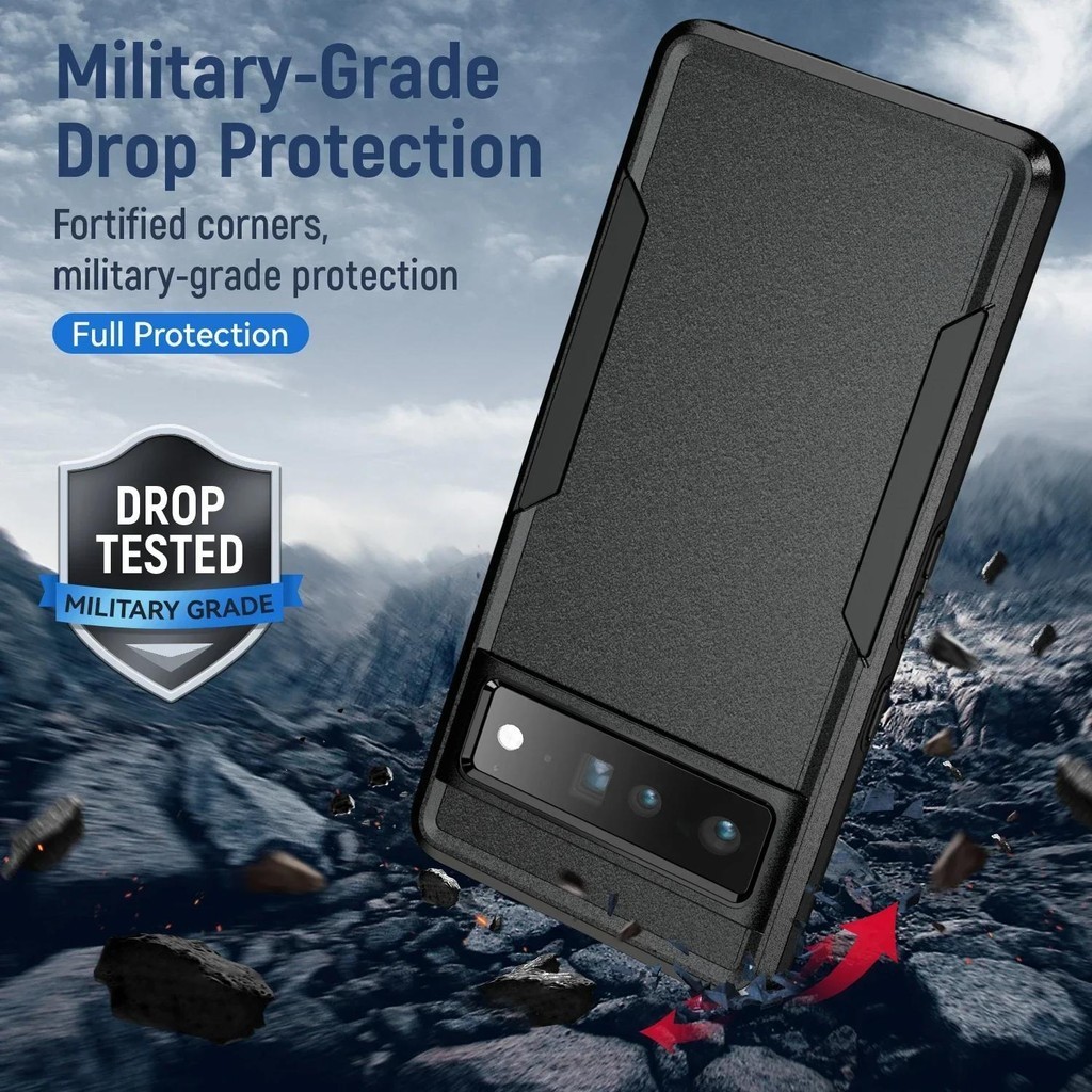 Dành Cho Google Pixel 8 7 6 Pro 7Pro 6A Ốp Lưng Nhiều Màu Sắc Mờ Giáp Cứng Chịu Lực Chống Rơi Bảo Vệ Vỏ Chống Sốc Phụ Kiện