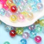 50 / 100 Chiếc 6MM-10MM Acrylic Iridescent Hình Tròn Hạt DIY Cho Trang Sức Làm Vòng Tay Vòng Cổ Bông Tai Dây Xích Điện Thoại Thời Trang