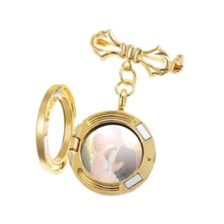 Kra Tùy Chỉnh Hình Cưới Pin Khung Ảnh Ve Áo Pin Lacy Hình Bầu Dục Thổ Cẩm Trang Sức Cho Giáng Sinh