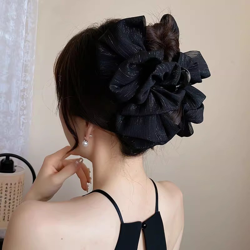 Túi Kẹp Tóc Hình Cá Mập 2025 với Nơ Lớn - Phong Cách Cao Cấp Mới