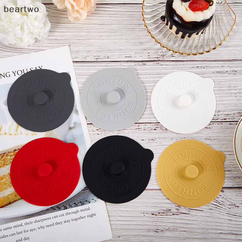 < Beartwo > 1 X Nắp Cốc Silicon Thủy Tinh Nắp Cốc Cà Phê Chống Bụi Đa Năng Đẹp