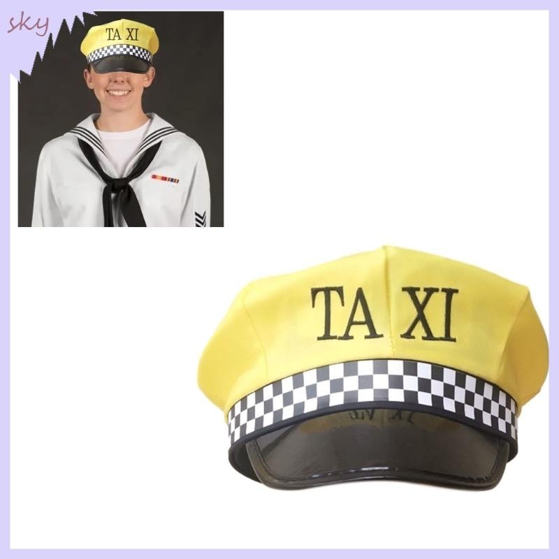 Bầu Trời Thêu Taxi Lái Xe Nón Cho Nữ Nam Cosplay Đảng Nón Lớn Vành Mũ Cho Biểu Diễn Sân Khấu Đảng Độc Thân Hà