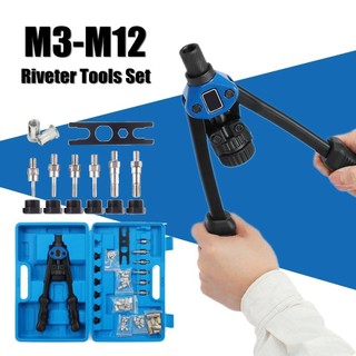 Bộ kìm rút ốc tán 110 món đầy đủ, hỗ trợ đai ốc, đinh tán M3-M12, cờ lê tiện lợi, dụng cụ cơ khí gia đình và công trình