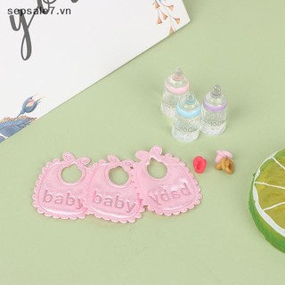 [Toyfeb] 1: 12 Nhà búp bê Thu nhỏ Bình sữa cho bé Bộ Yếm núm vú giả Bộ Quà tặng phụ kiện nhà trẻ {vn}