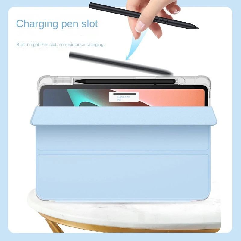 Vỏ Redmi Pad Pro 12.1 inch 2024 Flip Smart Case Vỏ thông minh từ tính có khe cắm Bút tự động Đánh thức cho POCO Pad 12,1 inch Vỏ mềm trong suốt