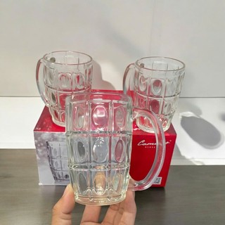 [12 LY] Bộ Ly Thủy Tinh Uống Bia Có Quai 375ML, Ly Uống Nước Có Quai 10007