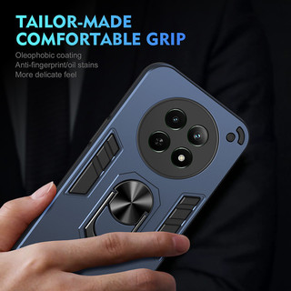 Vòng xoay 360 Vỏ mới cho Realme 12 11 12x 11x 12 Pro + 5G Vỏ giáp chắc chắn có giá đỡ nhẫn Vỏ bảo vệ chân đế