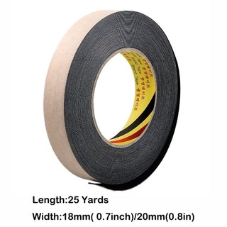 [Còn hàng] Dải dính băng đô SCANDIFY, Băng ruy băng Grosgrain 25 thước màu đen, Phụ kiện tóc DIY tự dính