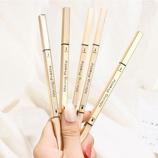 Bút chì kẻ mày EBINLANDS, Bút lông mày siêu mỏng hai đầu, có thể xoay mượt mà với bàn chải Bút lông mày chống nước Mỹ phẩm
