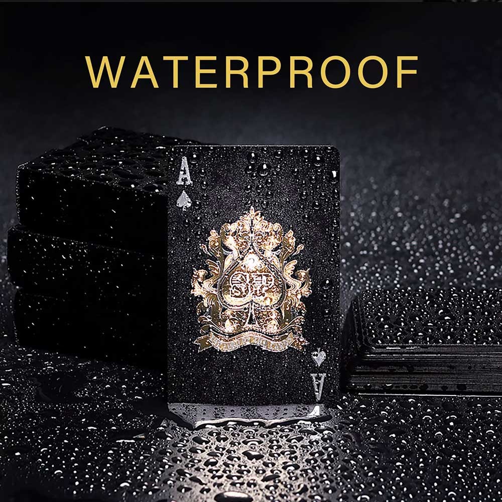 Gold poker Waterproof Plastic Foil Luxury Poker Card Playing Cards Game Card Rose