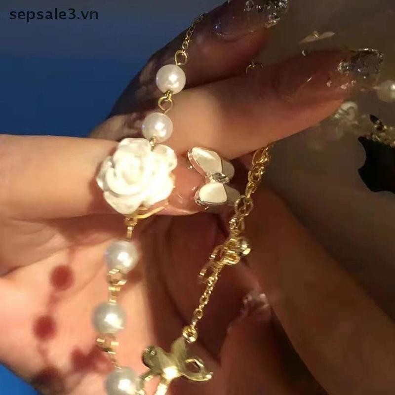 # sepsale # Vòng tay rỗng thời trang Cổ tích hai lớp sel Dây chuyền màu bạc Vòng tay dành cho nữ Quà tặng trang sức dự tiệc cho nữ.
