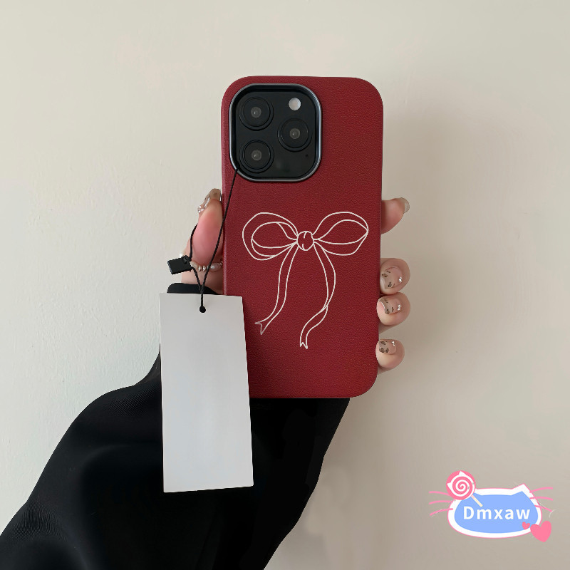 INS Style Vỏ Nơ Đơn Giản Cho OPPO Reno 15 Pro Mini 15C 15F FS 14F 14 13F 13 Pro Max 5G 4G Vỏ Da Sang Trọng Vỏ Điện Thoại Mềm Chống Sjock
