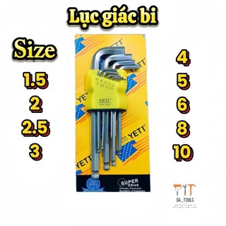 Combo 2 bộ lục giác Yetl ngắn bi và bông thép CRV chịu lực cao, sử dụng sửa chữa hàng ngày