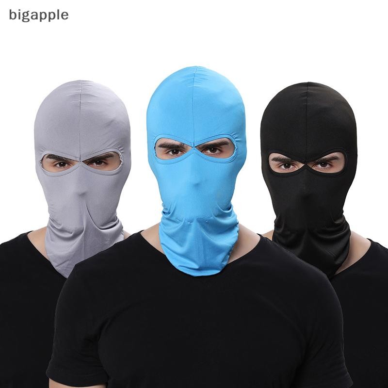 Bigapple 2 Lỗ Balaclava Mặt nạ xe máy Moto Mũ bảo hiểm Hood Trượt tuyết Cổ Full Face Mask Chống gió Mặt nạ Biker Nam RDG