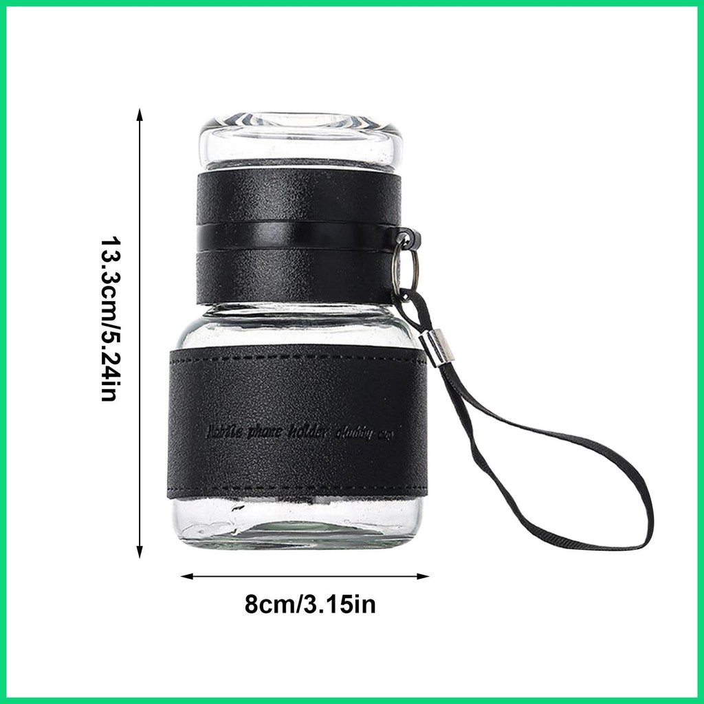 Chai pha trà thủy tinh Chai nước pha trà hai lớp 320ml Chai tách nước du lịch Di động jiwvn