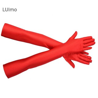 Luimo Co Giãn Cao Spandex Chống Nắng Găng Tay Tiệc Nightclub Tiệc Cưới Găng Tay Đen SBS